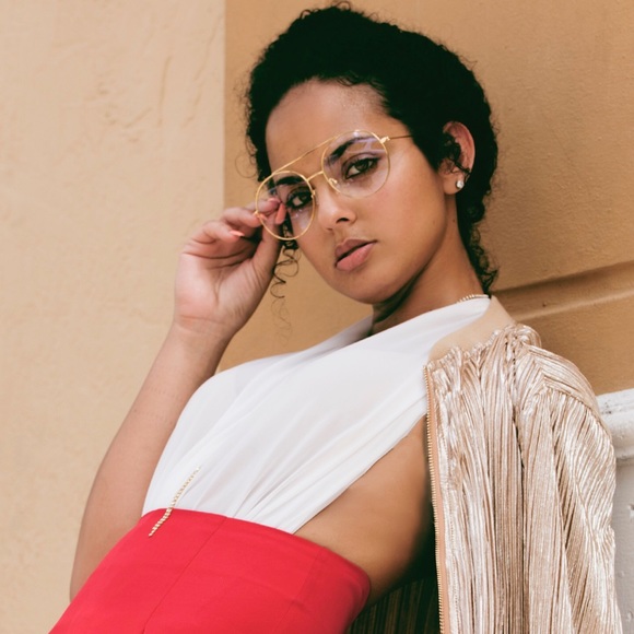 Style Link Miami Accessories - Gold Pearl Tip Sunglasses